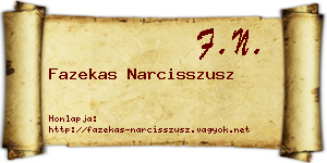 Fazekas Narcisszusz névjegykártya